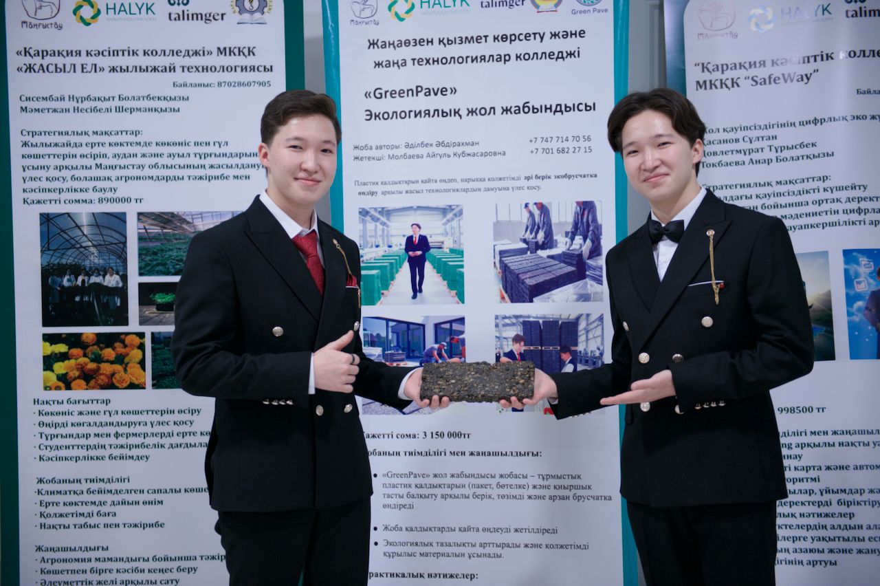 Talpyn.Halyk 2025, студенты Мангистау представляют бизнес-проекты на конкурсе программы «Тәлімгер» при поддержке Фонда Halyk Тимура Кулибаева, Talpyn.Halyk 2025, Тәлімгер, Фонд Halyk, студенческое предпринимательство, Мангистауская область, бизнес-идеи студентов, колледжи Казахстана, молодежный бизнес, социальное предпринимательство, стартапы Казахстана, образование и бизнес, поддержка молодежи, региональное развитие